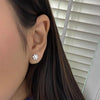 0.66ct Snowflake Round Lab-Grown Diamond Earrings in 14K Yellow White Rose Gold, Round Cluster Studs
