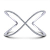 Crossover Diamond Bangle Bracelet