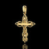 Vintage Cross Necklace with Lab-Grown Diamond Christian Jewelry Gift, Faith Pendant in 925 Silver & 14K Gold