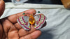 14CT Gold Plated Citrine 4CT Rubies 6CT Moissanite 925 Sterling Silver Brooch