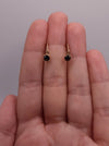 14Kt Gold 0.25 Ct Black Diamond Earrings, Genuine Rose Cut Black Diamond Earrings, Black Diamond Earrings, Black Diamond Dangle