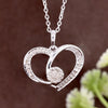 Customize Open Heart Diamond Pendant Necklace, 0.42 CTW Sterling Silver Jewelry, Romantic Anniversary Gift for Women &amp; Girls