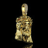 Moissanite Jesus Face Pendant in 925 Silver 14K Gold Plated, Faith That Shines Forever