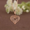Lab-Grown Diamond Triple Heart Necklace, 14K Solid Gold Three Heart Pendant For Women, Open Heart Necklace, Valentine Day Gifts For Her