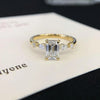 Emerald 2.20tcw Lab Diamond Engagement Ring, Marquise &amp; Round Sides, IGI Certified