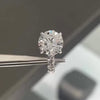 Round 5.20tcw Lab Grown IGI Certified Diamond Engagement Ring, Scalloped Pave Band