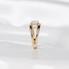 Trilogy Lab Grown Diamond Ring With 14k Yellow Gold, Three Stone Engagement Ring