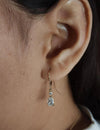 1.58 Ct Ct Diamond Earrings, 14Kt Gold Lab Grown Diamond Earrings, Pear Teardrop &amp; Round Dangle Earrings