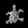 Caribbean Skull Pendant with 1.70ct Moissanite Handcrafted Gothic Skull Necklace in 14K Gold Plated 925 Silver
