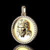 Jesus Face Moissanite Pendant 925 Silver 14K Gold Plated Faith Necklace, Spiritual Christian Jewelry Gift