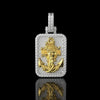 925 Silver Anchored in Faith Iced Moissanite Anchor Pendant Silver Nautical Jesus Necklace of Hope & Strength