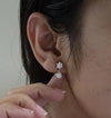 14Kt Gold Diamond Earrings, 1.28 Ct Cluster Lab Grown Diamond Earrings, Star Flower Diamond Earrings, Diamond Dangle Stud Earrings