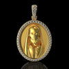 Moissanite Jesus Pendant 925 Silver 14K Gold Plated Christian Religious Jewelry Gift for Him or Her