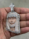Iced Out Moissanite Diamond Jesus Pendant, 925 Silver Hip Hop Jewelry, Moissanite Hip Hop Pendant in 925 Silver 14k Gold Plated