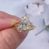 Pear 5.50tcw Lab-Grown IGI Certified Diamond Bypass Engagement Ring