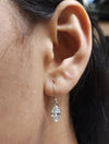 14Kt Gold 0.40 Ct Black Diamond Earrings, Genuine Rose Cut Black Diamond Earrings, Black Diamond Earrings, Black Diamond Dangle