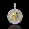 Moissanite Pirate Skull Pendant in 925 Silver 14K Gold Plated Moissanite Hip Hop Jewelry