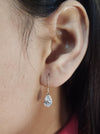 2 Ct Diamond Earrings, 14K Gold Lab Grown Pear Teardrop Shape Diamond Earrings, VS Diamond Dangle Earrings