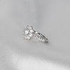Lab Grown Diamond Engagement Ring Sunflower Diamond Ring Wedding Promise Rings 14K White Gold