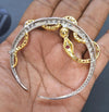 925 Sterling Silver Snake Brooch, Lab Ruby, Emerald, Pearl, Diamond Accent