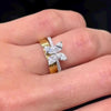 Marquise 2.10tcw Lab Diamond Flower Engagement Ring, IGI Certified White Gold