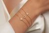 Diamond Link Bracelet / 14k Single Diamond Bracelet / Dainty Bracelet / Fancy Bracelet / Holiday Gift