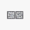 1ct Princess Cut Lab-Grown Diamond Earrings, 14k Rose Gold Bezel Set Earring, Square Solitaire Studs, Minimalist Dainty Bridal Earrings