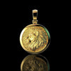Strength of a King Lion Face Pendant in 925 Silvar 14K Gold Plated Power & Royal Masculinity