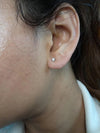 0.15 Ct Diamond 3 Prong Martini Earrings, 14K Gold Lab Grown Diamond Earrings, Diamond Studs