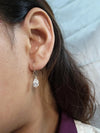 2 Ct 14K Gold Diamond Drop Earrings, Pear Shape Lab Grown Diamond Earrings, Gold Diamond Earrings, Diamond Dangle Earrings