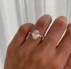 Bezel Set Oval Engagement Ring With Round &amp; Marquise Pave Band, IGI Certified