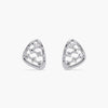 14K Gold Diamond Triangle Stud Earrings: Minimalist Geometric Jewelry, Tiny Stud Earring For Mom&amp; Daughter