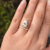 Pear Cut 2.70ct Lab Grown Diamond Ring With 14K Yellow Gold, Pear Double Band Ring, 14K Yellow Gold IGI Certified Diamond Ring Promise Ring