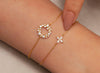 Diamond Flower Bracelet / Marquise Diamond Bloom Bracelet / Dainty diamond bracelet / Holiday Gift/ Diamond Gift Ide