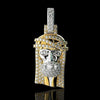 Round Cut Moissanite Diamond Jesus Face Pendant 14k Yellow Gold Plated 925 Silver Custom Men's Pendant Men's Pendant Gift For Him