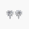 14k Gold Lab-Grown Diamond Cluster Earrings 0.65CT Floral Snowflake Studs Bridal Earring Stack Minimalist Dainty Bridal Earrings