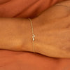 14k Diamond Snake Bracelet, Solid Gold Small Diamond Bracelet, Mini Snake Gift Bracelet, Dainty Stacking Bracelet, Natural Diamond